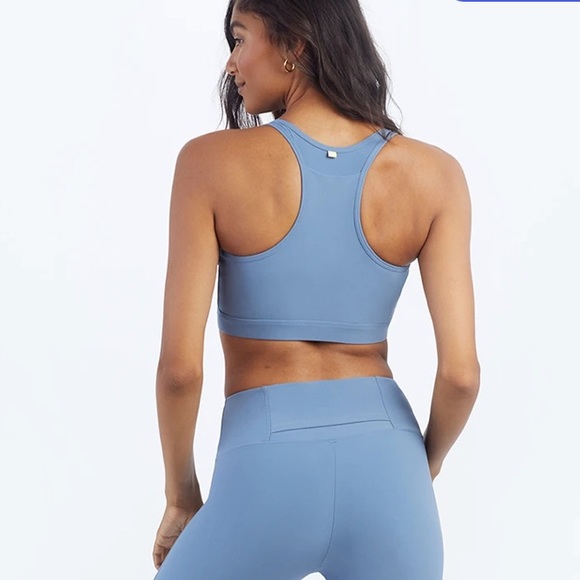 Summersalt The Midi Sports Bra in Slate Blue - Picture 3 of 4
